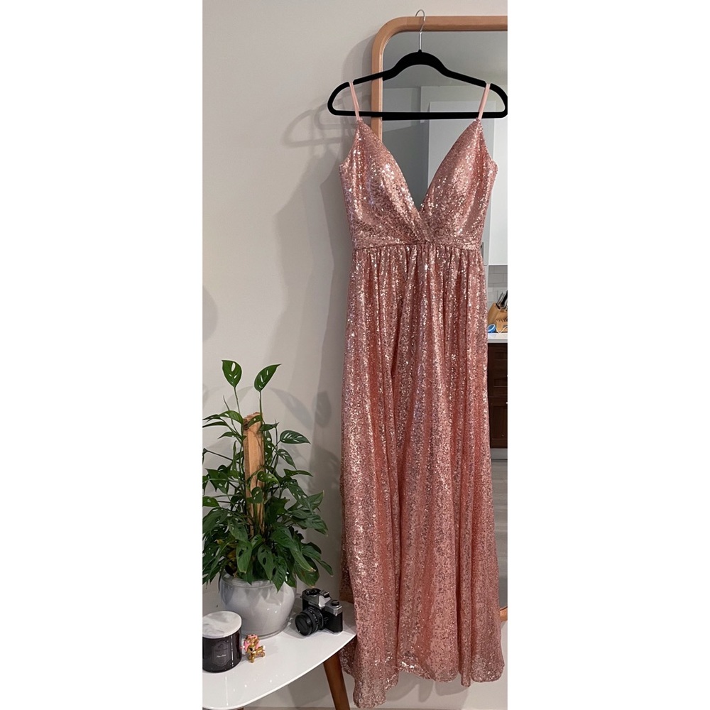 Pink Prom Sequin Dress